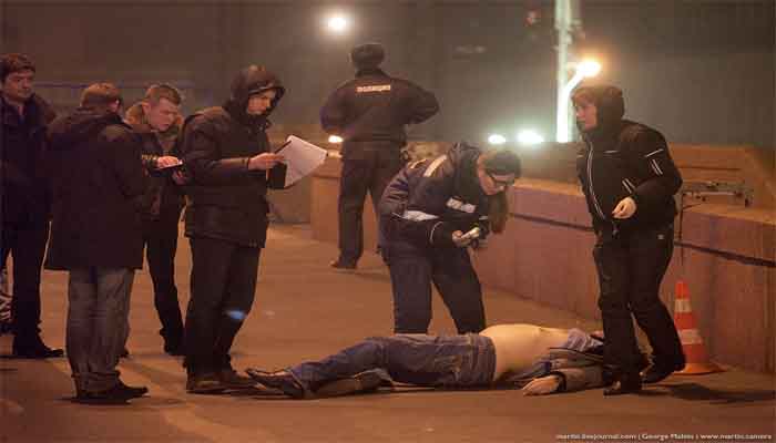 Круглосуточная камера зафиксировала убийство Немцова. Видео